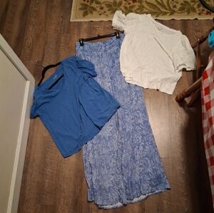 Blue Floral Women's Skirt